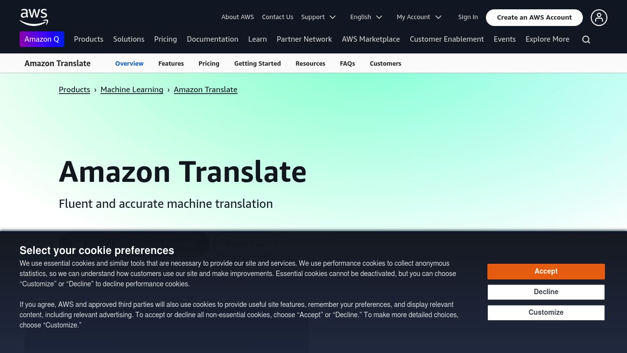 Amazon Translate