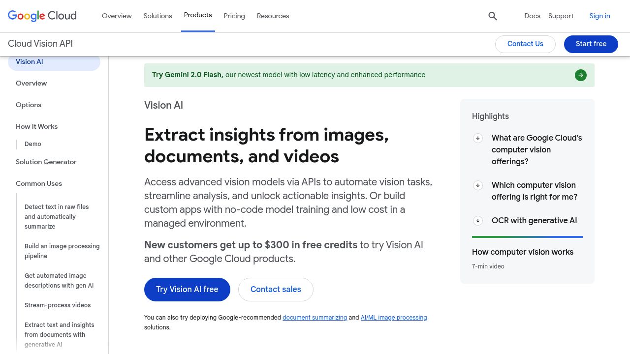 Google Cloud Vision AI