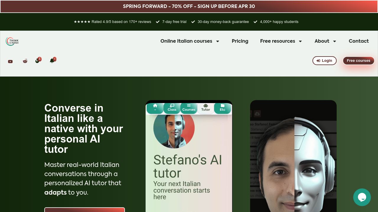 Think In Italian AI Language Tutor