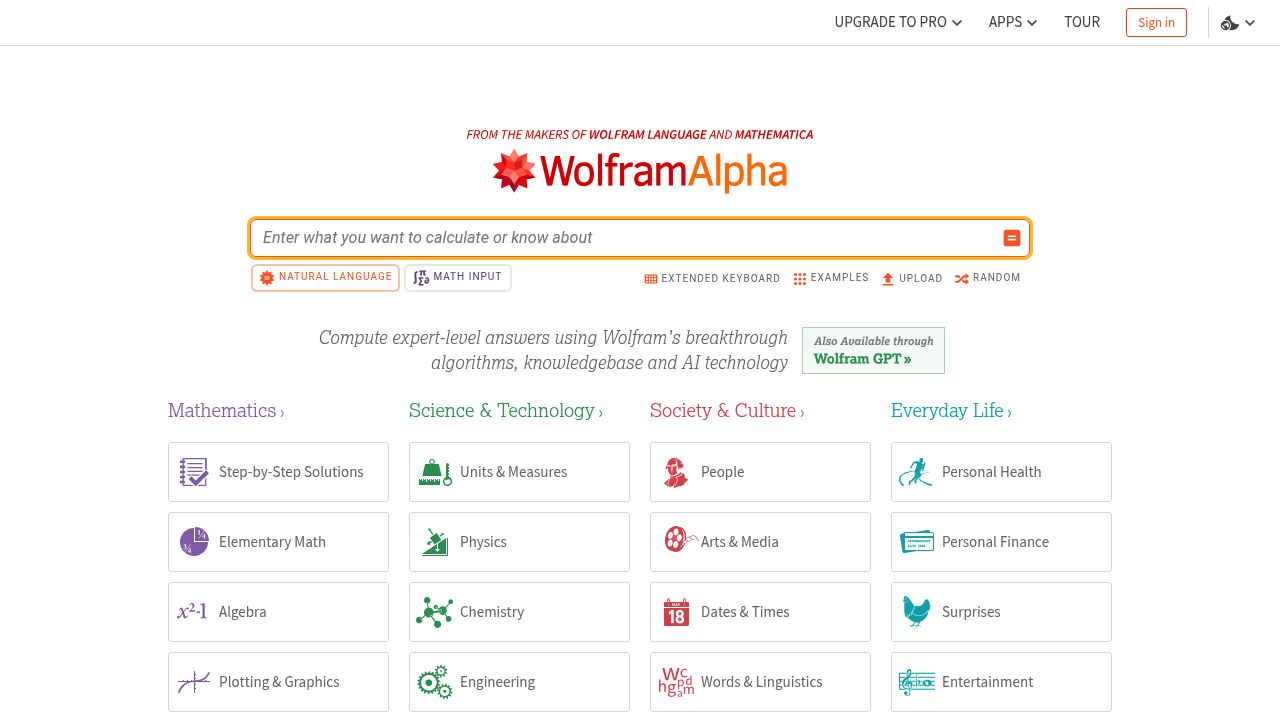 WolframAlpha