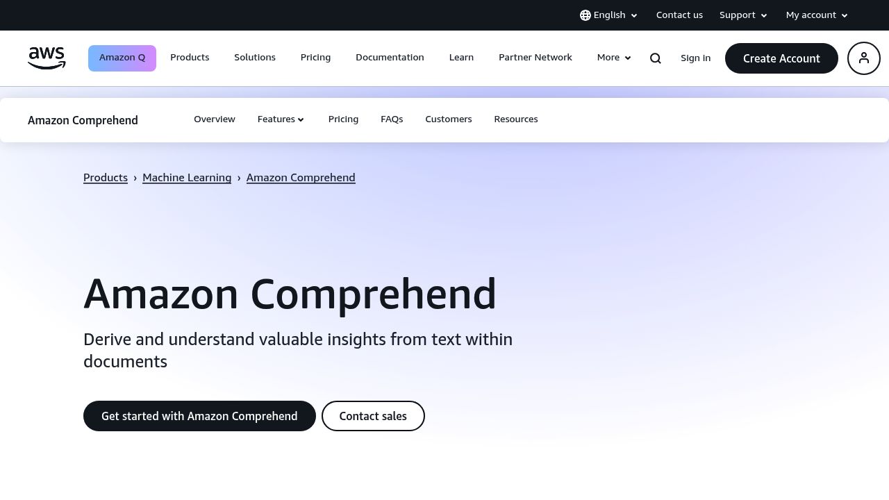 Amazon Comprehend