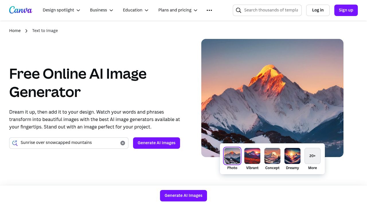 Canva Text to Image