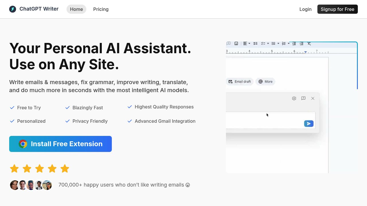 ChatGPT Writer