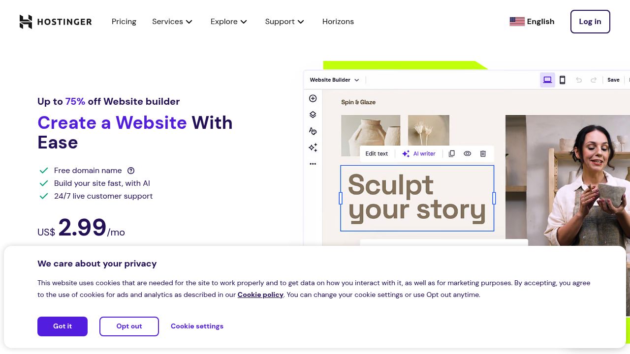 Hostinger AI Website Builder