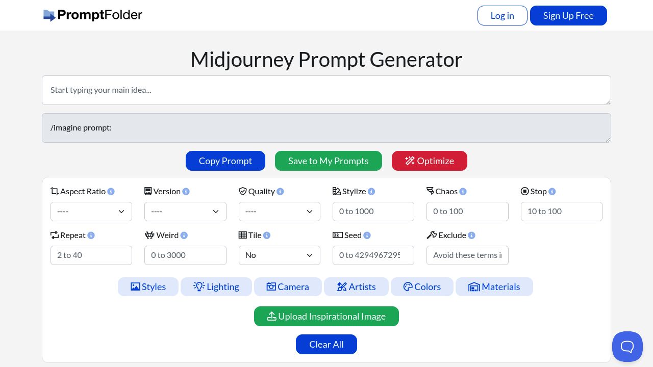 Midjourney Prompt Helper