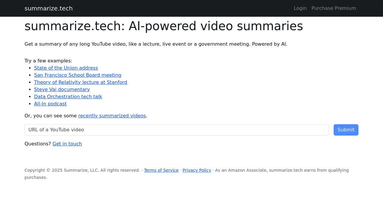 Summarize Tech